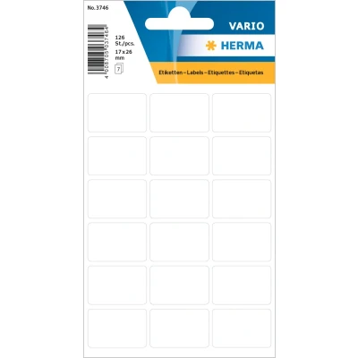 Afbeelding van 10x Herma Multipurpose etiketten, 17 x 26 mm, wit, permanent hechtend,