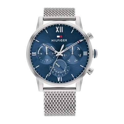 Afbeelding van Tommy Hilfiger Sullivan Chronograaf silvercoloured/blue, Heren, Maat: One Size, Silver coloured/blue