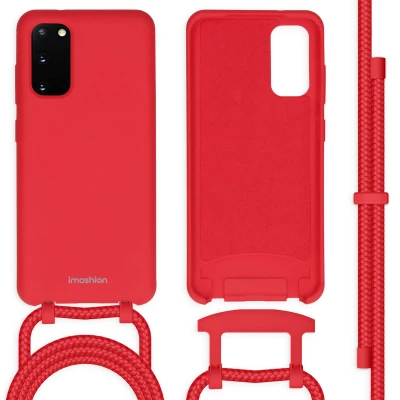 Afbeelding van Samsung Galaxy S20 Hoesje Siliconen en TPU (zacht) iMoshion Softcase/Koordhoesje/Backcover Rood Telefoonhoesje