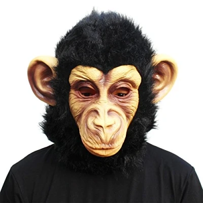 Afbeelding van CreepyParty Gorilla Aap Masker Dier Latex Volledige Hoofd Realistische Maskers Fancy Dress Kostuum voor Halloween Party Carnaval Parade