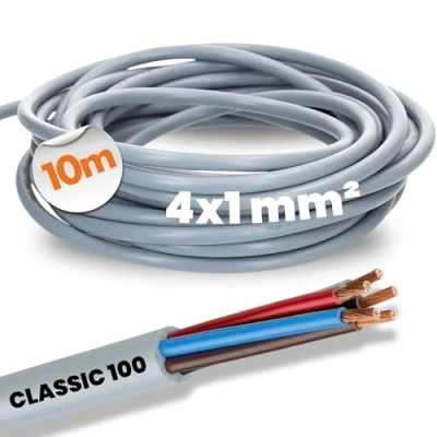 Afbeelding van 10 meter Lapp 00102044 Ölflex Classic 100 stuurstroomkabel 4x1 mm² zonder groen gele aardgeleider I 4 aderige kabel kleurgecodeerde PVC aderig