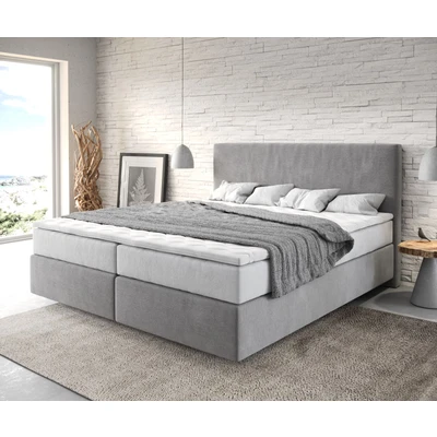 Afbeelding van Boxspringbed Dream Well Microvezel Grijs 180x200 cm met TFK Matras en Visco Topper