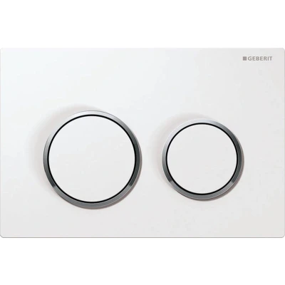 Afbeelding van Geberit Kappa21 bedieningsplaat, voor 2 toets spoeling, ringen chroom