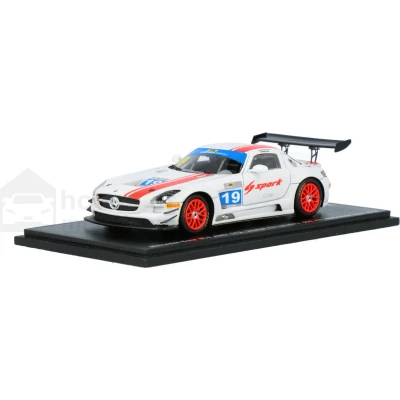 Afbeelding van Mercedes Benz SLS AMG GT3 Spark Modelauto 1:43 2018 Stéphane Ortelli / Hugues Ripert SA178 600km