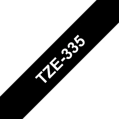 Afbeelding van Brother compatible TZe 335 tape wit op zwart 12 mm x 8 m