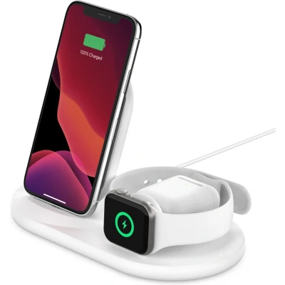 Afbeelding van Belkin draadloos laadstation 3 in 1 Wit