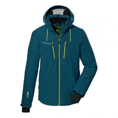 Afbeelding van killtec Heren SKI jack/functioneel jack met afritsbare capuchon en sneeuwvanger KSW 44 MN JCKT, dark petrol, XL, 38698 000