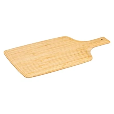 Afbeelding van Snijplank met handvat 28 x 20 cm van bamboe hout Snijplanken