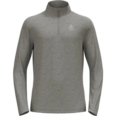 Afbeelding van Longsleeve Odlo Men Mid Layer 1/2 Zip Berra Grey Melange XXL