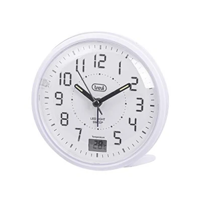 Afbeelding van Trevi SL 3P27, radio gestuurde wekker + temperatuur 110mm x 110mm, wit