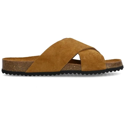Afbeelding van Sacha suède slippers cognac