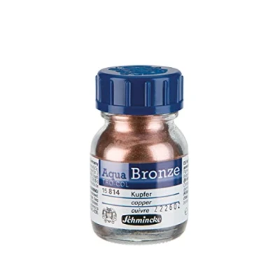 Afbeelding van Schmincke Aqua Bronze, koper, 20 ml, 15 814 032, glanzende metallic effecten op gouache en aquarel schilderijen, papier, karton, schilderkarton, canvas