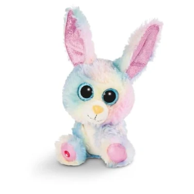 Afbeelding van NICI Glubschis: The Original Rainbow Candy 15 cm, knuffeldier, haas met grote ogen, pluizig pluche dier glitterogen, knuffeldier voor liefhebbers van knuffeldieren, 45561