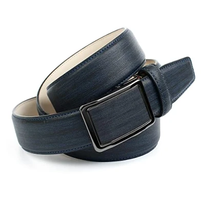 Afbeelding van Anthoni Crown Automatische leren riem voor heren, donkerblauw, 90