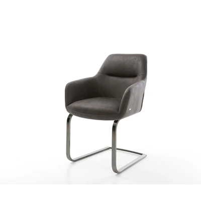 Afbeelding van DELIFE sledemodel Pejo Flex microvelours antraciet vintage vlak grafiet pocketveer kern