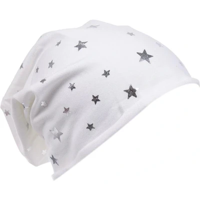 Afbeelding van Chemo Muts Alopecia Beanie Sterretjes Ecru One Size (01018#)