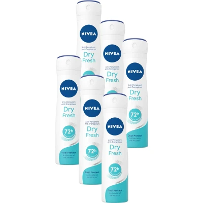 Afbeelding van Nivea Women Dry Fresh Deodorant Spray Voordeelverpakking 6x150ml