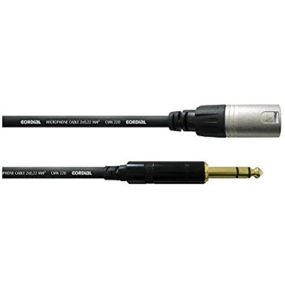 Afbeelding van Cordial CFM 0,6 MV XLR Adapterkabel [1x stekker 1x Jackplug male 6,3 mm] 0.60 m Zwart