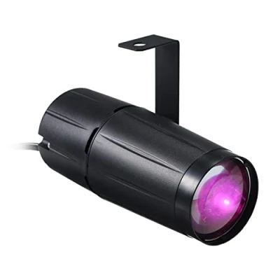 Afbeelding van Lixada 3 W LED pinspot licht, unieke lichtstraal, discotheek, lamp voor kerstfeest, huisdecoratie, bar, club, pub, dj, show, concert/moedsverlichting, 7 verschillende kleuren
