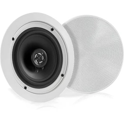 Afbeelding van Pyle Luidsprekers Plafondluidsprekers Plafondspeakers Bluetooth Speakers Inbouwluidsprekers voor Thuis 2 Weg Luidsprekersysteem Verwisselbare Ronde/Vierkante Grills 150 Watt
