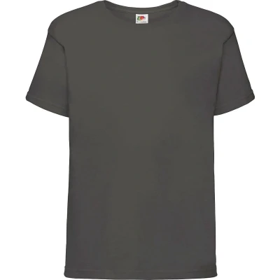 Afbeelding van Fruit Of The Loom Kids Sofspun® T shirt Licht Grafiet 140 9/11 Jaar