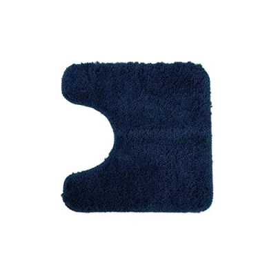 Afbeelding van Badkamer Tapijt Blauw Badmat kan gecombineerd worden tot een set Antislip &amp; Maschinewasbaar Toiletmat 45x45cm MET WC Uitsparing