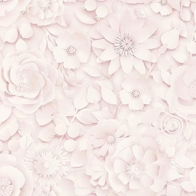 Afbeelding van Rasch behang 200232 Licht papier in roze met bloemen 3D look 10,05m x 0,53m (LxB)
