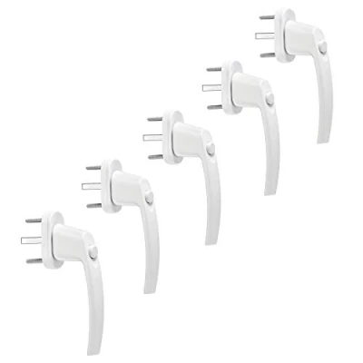 Afbeelding van 5 stuks SOTECH Raamgrepen met drukknop und 45 Raster 28 x 151 62 mm wit Deurgreep van aluminium