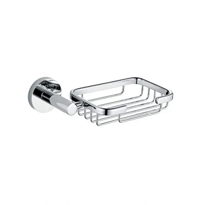 Afbeelding van Faucema Ibiza soap dish with support, organizing tray, bath accessories, brass, chrome [exclusive in Amazon]