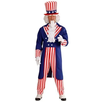 Afbeelding van &quot;Uncle Sam kostuum voor volwassenen Verkleedkleding XL&quot;