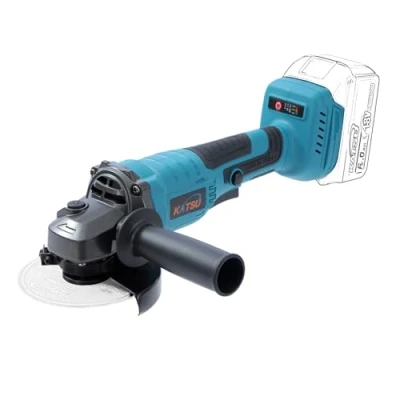 Afbeelding van KATSU FIT BAT 21V borstelloze draadloze haakse slijper 115 mm, 3 snelheden, voor slijpen snijden polijsten, geen batterij en oplader (budget) 102606