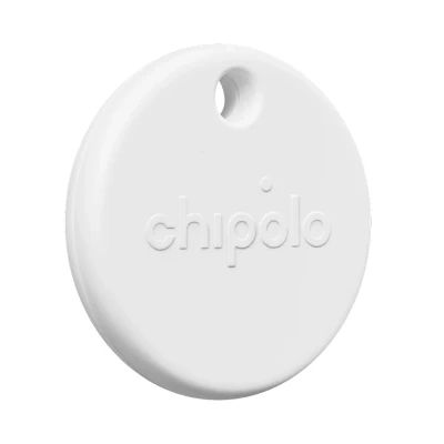 Afbeelding van Chipolo Pop Bluetooth Tracker &amp; KeyFinder Compatibel met iOS Android Apple iPhone 120 dB Wit 1 Pack