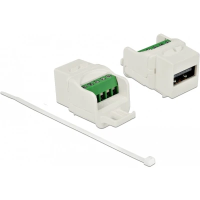 Afbeelding van Delock Keystone Module USB 2.0 A Vrouwelijk naar Aansluitblok Wit De
