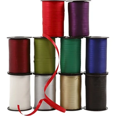 Afbeelding van Krullint Assortiment, W: 10 mm, asstd kleuren, mat, 10x250m