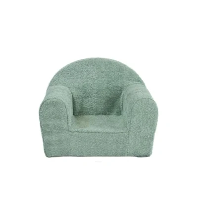 Afbeelding van FORTISLINE David Mini vanaf 1 jaar, kinderstoel van pluche, knuffelstoel 40 x 33 39 cm, mini, oorfauteuil gecertificeerd volgens Oeko Tex, kleuren naar keuze, lichtgroen