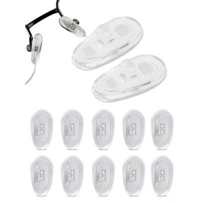 Afbeelding van Neuspads voor bril/brillenglazen, siliconen druppelvormig, schroefbaar, 6 paar, 12 stuks, 15 mm Sports World Vision