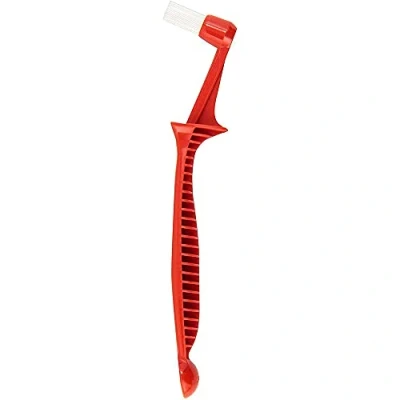 Afbeelding van ANCLLO Espresso Machine Borstel Koffiemachine Reinigingsborstel Met Lepel Groep Hoofd Cleaner Rood