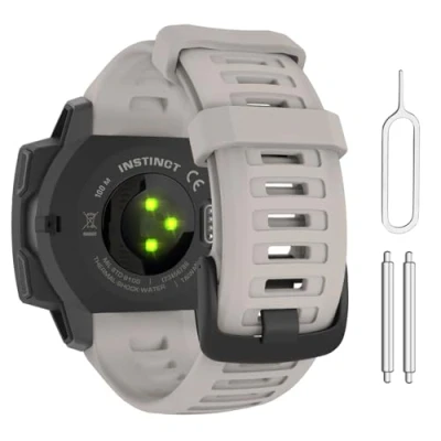 Afbeelding van MoKo Watch Strap Compatible with Instinct Esports/Solar/Tactical/Tide Military Watch,Soft Silicone Adjustable Replacement Band Fit 2 Sports GPS Smart Watch, Tundra
