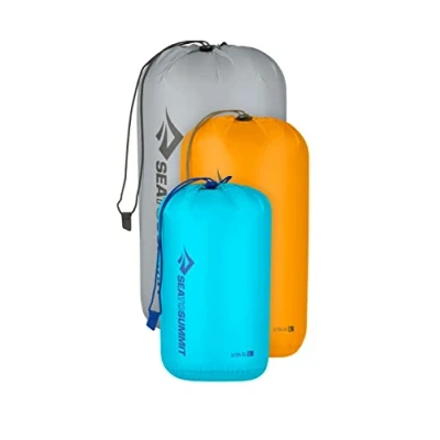 Afbeelding van Sea to Summit Pakzak Ultra Sil Stuff Sack Set 5, 8, 13L Blue Atoll, Zinnia, High Rise Grijs