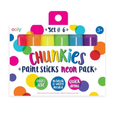 Afbeelding van Ooly Chunkies verf sticks neon, 6 stuks