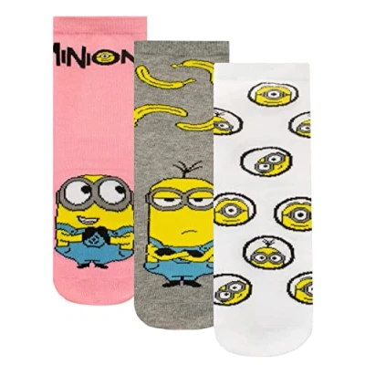 Afbeelding van MINIONS Meisjes Sokken set van 3 31 36 cm