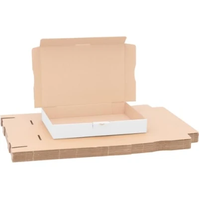 Afbeelding van verpacking maxi briefdozen 320 x 225 50 mm brief wit MB 4 binnenmaat van 315 220 45 verzending post vouwdoos verzenddoos boekenzending optimaal geschikt voor stuks