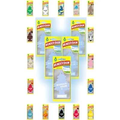 Afbeelding van Wunder Baum Autogeur luchtverfrisser geurboom geuren 5 stuks + stift light tribe (Summer Cotton)