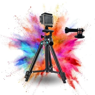 Afbeelding van TronicXL Tripod 30 60cm 3 delig camerastatief geschikt voor DJI, Osmo, GoPro, Hero, Hero+, 3, 4, 5, 6, 7, 8, 9, 10, 11, 12, 13, Session Action Cam mount uw camera + tas tafel statief met houder