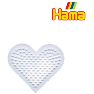 Afbeelding van Hama Strijkkralen Grondplaat Hart klein wit 236