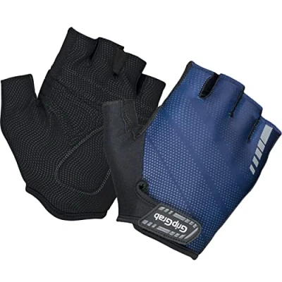 Afbeelding van GripGrab Rouleur Padded Korte Vinger Zomer Fietshandschoenen Wielrenhandschoenen met Padding Navy Blauw Unisex Maat XXL