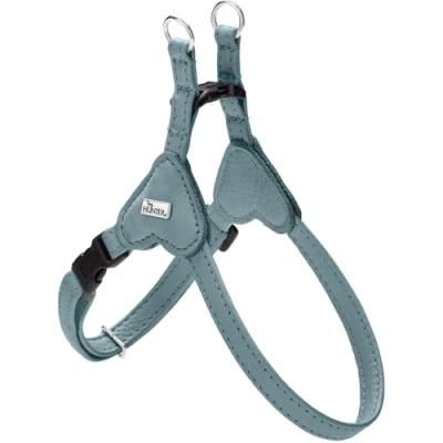 Afbeelding van HUNTER Hondentuigje SOHO MINI, kleur: lichtblauw, rundleer, zacht en soepel, voor de huid, licht, kleine honden puppy&#039;s, made in Germany, maat: XXS XS/2