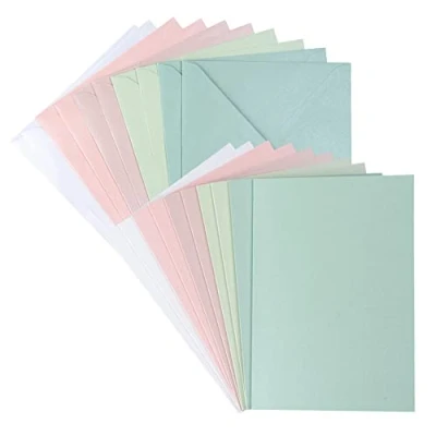 Afbeelding van Ideen mit Herz Wenskaartenset, parelmoer afwerking, 10 kaarten ca. 250 g/m² + enveloppen 120 (pastel 02, DIN C6)