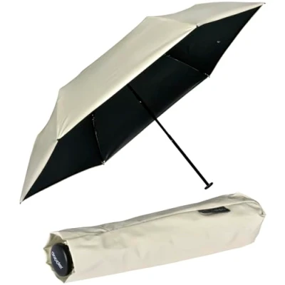 Afbeelding van doppler Zakparaplu zero, 99 cm, gewicht van slechts gram, stabiel, winddicht, 21 Macadamia beige zwart UV bescherming, 90 cm