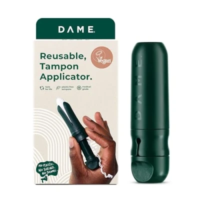 Afbeelding van DAME Herbruikbare Tampon Applicator Koken niet nodig, Gemakkelijk schoon te maken Past op alle tampons Verminder plastic afval 3 biologische katoenen inbegrepen Duurzame